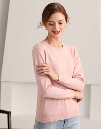 Women Crew Neck cashmere sweater Lightweight Warm Long Sleeve sweater tops